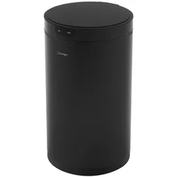 ML-Design Sensor Mülleimer 30L rund Schwarz | Automatikdeckel, Edelstahl, Bewegungssensor, Küche & Büro