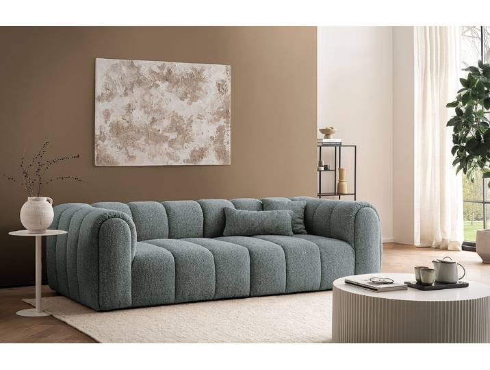 Big-Sofa DREVJA Blau Webstoff Hevi 118 x 69 x 254cm Modern