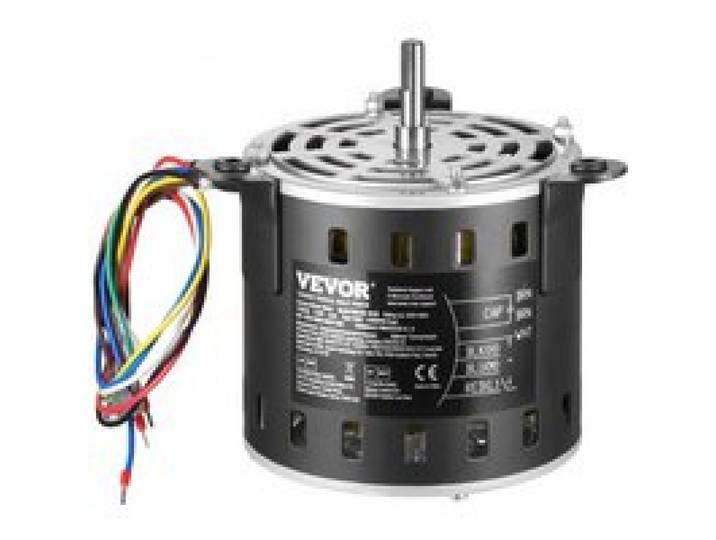 VEVOR 1/2 PS Gebläsemotor, 220 V, 2,6 Ampere, 1300 U/min, 3 Gang (1300/1100/800 U/min), 10 mm Wellendurchmesser, 20 mm Wellenlänge, ROT. CCW vom Wellenende, inkl. CBB60 15 μF/450 V Kondensator