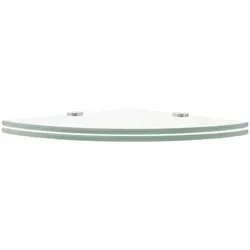 vidaXL Eckregale 2 Stk. mit Verchromten Halterungen Glas Transparent