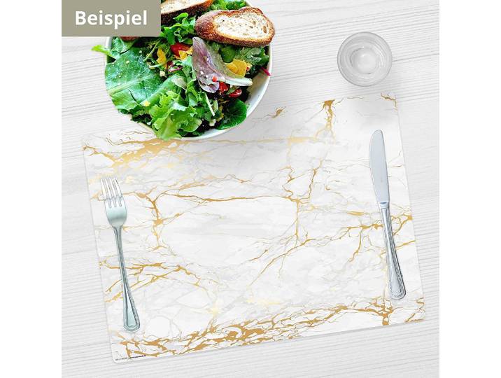 Tischset Marmor I 4er-Set 44 x 32cm Gold