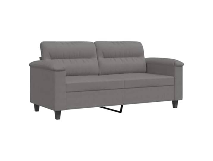 GHVBNMF 2-Sitzer Sofa Dunkelgrau 140 cm Mikrofaser Polstersofa Metall Modernes Couch-Design für Wohnzimmer und Büro: Pflegeleichter Mikrofaser-Bezug mit weicher Schaumstoffpolsterung.
