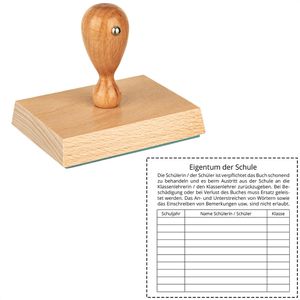 Böttcher-AG Stempel, Textstempel, inklusive Textplatte, für 18 Zeilen