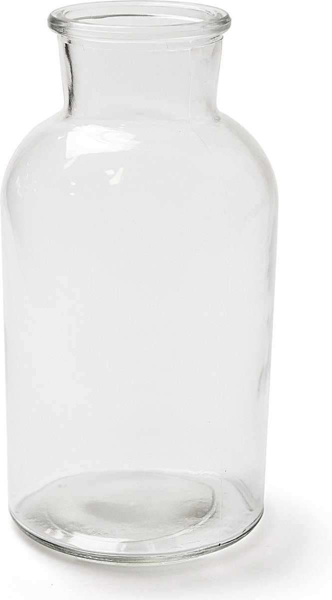 Bellatio Melkbus Vaas Transparant - Glas - 10 x 20 cm