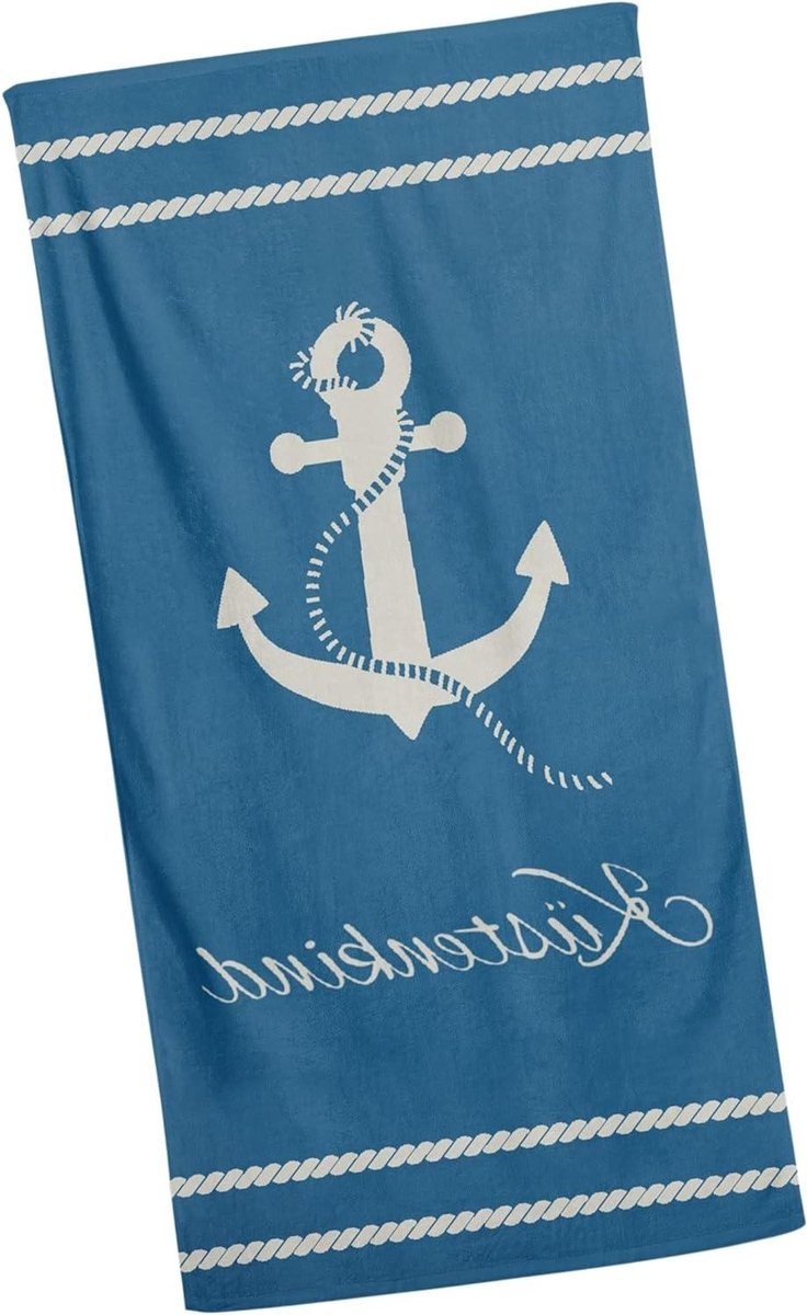 Blauw Strandlaken XXL Handdoek 90 x 180 cm