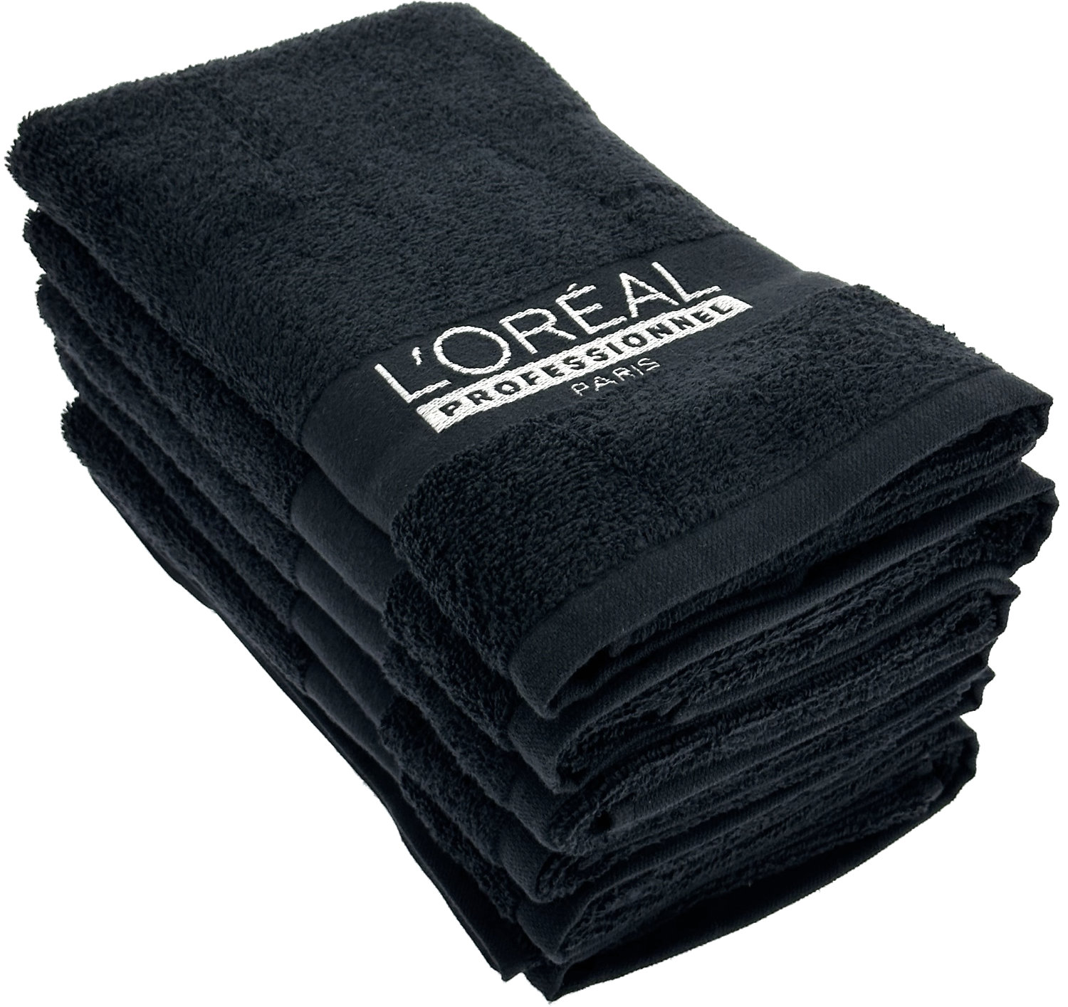 Loreal Handtuch-Set mit Logo 6 Stück 49x86cm schwarz E3803400