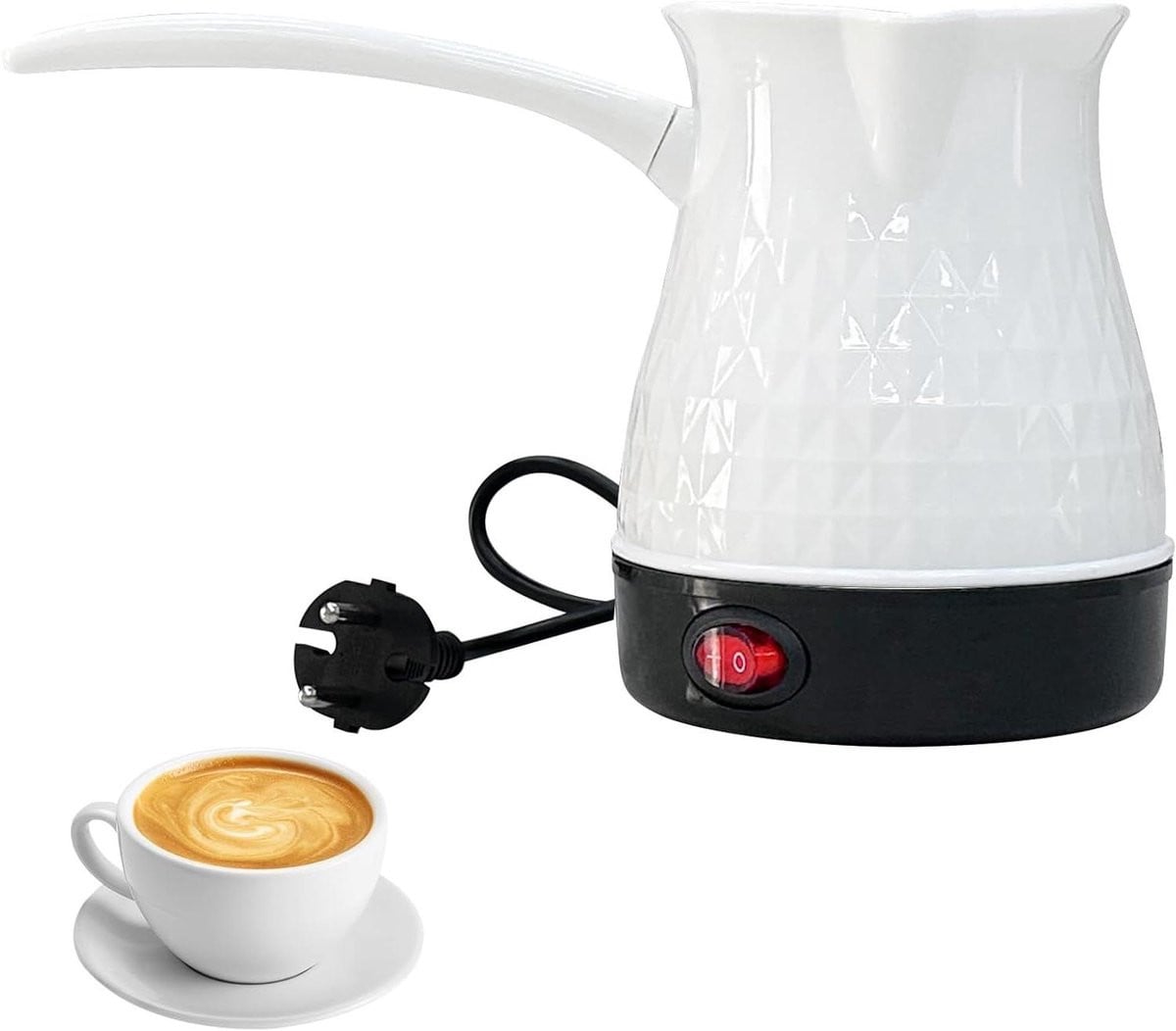 Wit Mokapot Espresso Maker voor 500 ml