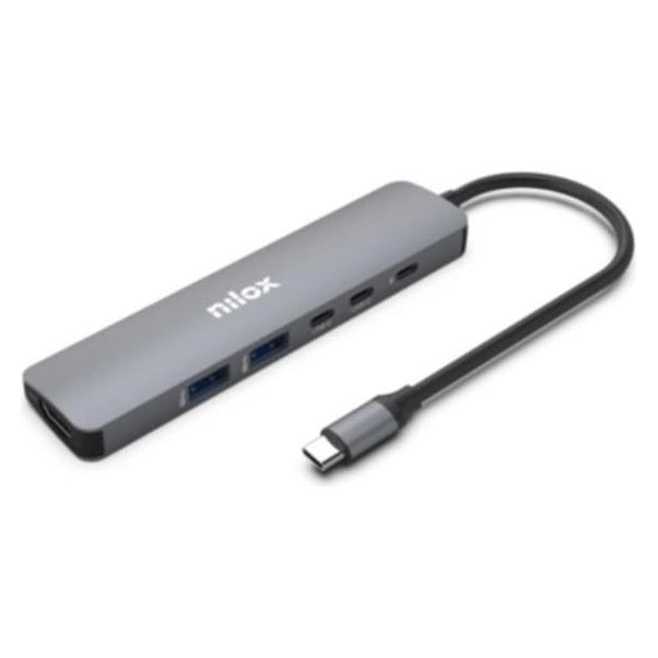 Nilox DOCKING USB-C SLIM 6IN1 (USB-C) (NXDSUSBC09)