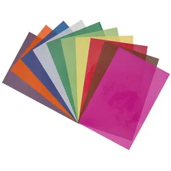 folia Transparentpapier, bunt, 70 x 100 cm, 25 Blatt