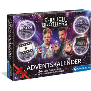 Clementoni Adventskalender 59508, Ehrlich Brothers, gefüllt mit 24 verblüffenden Zaubertricks, 38 x 28 cm