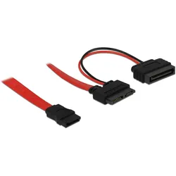 DELOCK SATA-Kabel Slim 13pin -> SATA 7pin +SATA 15pin 0.3m