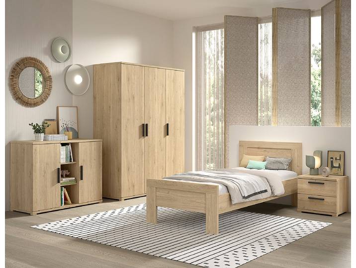 Ensemble de chambre d'enfant Sam 4 151cm Marron