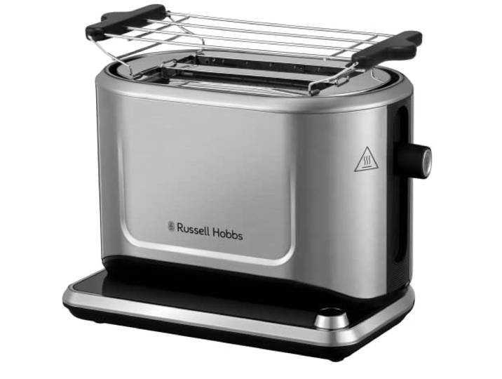 Russell Hobbs Grille Pain [Programmable] Attentiv (Fentes extra larges\, Tactile\, mémorisele brunissage\, Tout type de pain\, Surélévation\, Chauffe Viennoiserie\,Tiroir Ramasse Miettes) Toaster 26210-56