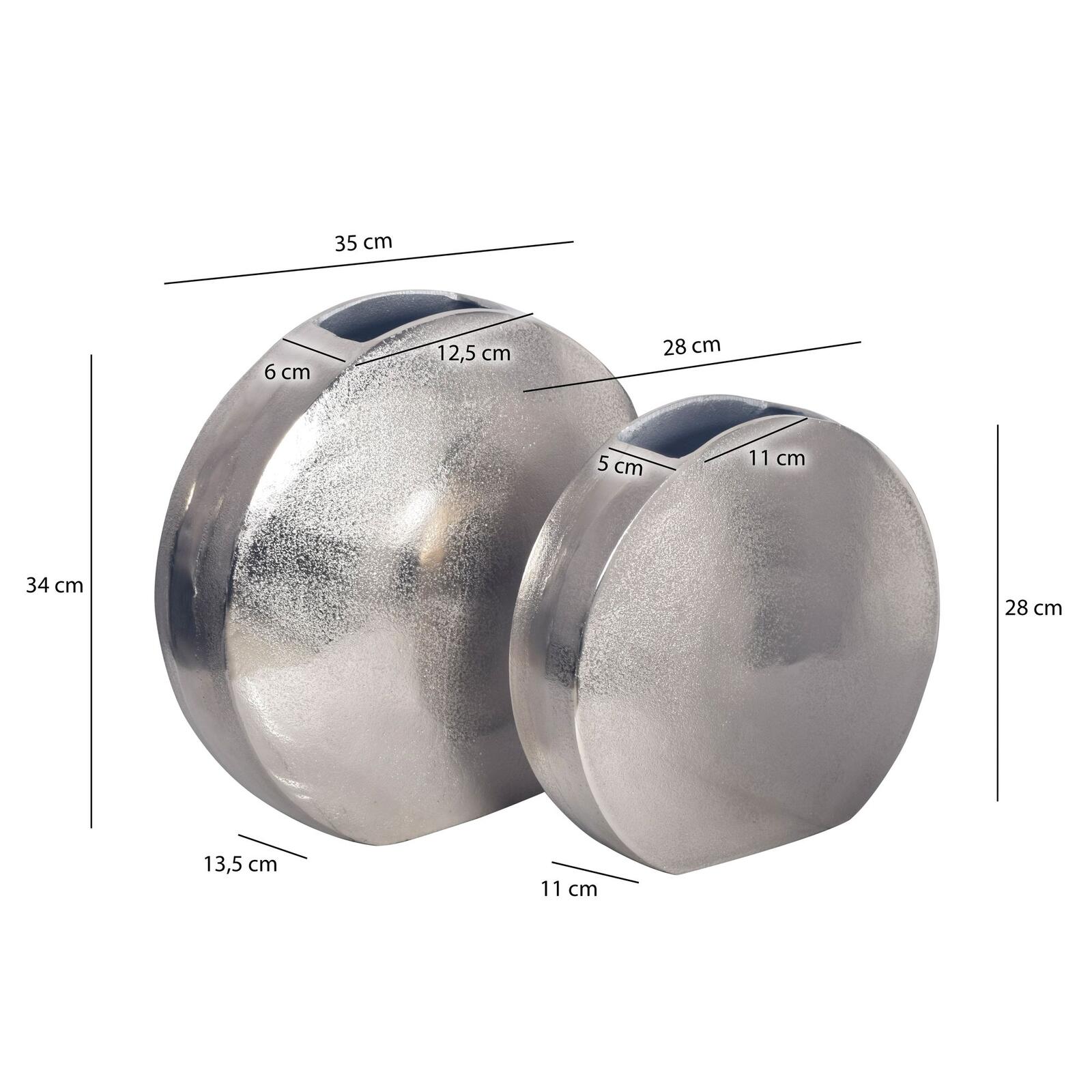 WOHNLING WL7.180 Vasen 2er Set Silber