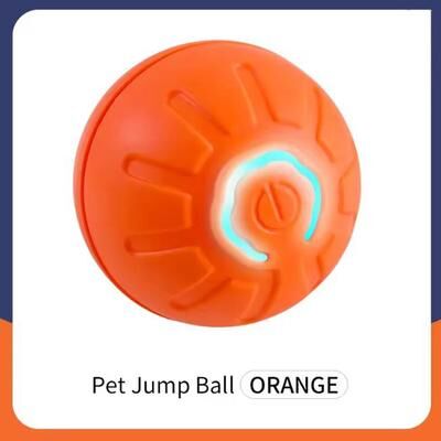 Happy Pet Pantry Smart Interactive Dog Toy Ball USB Rechargeable Automatic Rolling Pet Toy orange
