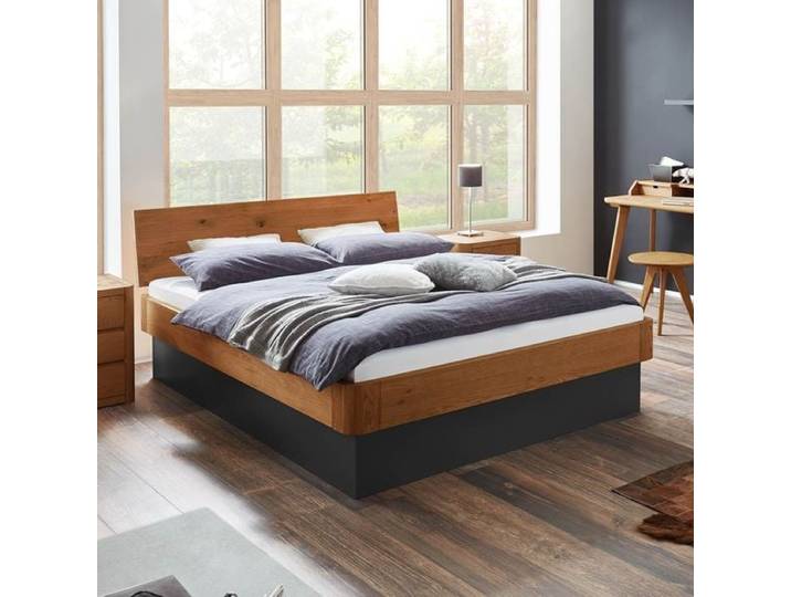 Bett Otavalo Komfort Eiche Massivholz mit Bettkasten 200x200cm