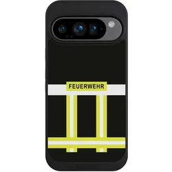 Nivocase Handyhülle für Google Pixel 9 Pro Hülle NIVOpure Case Schwarz Beruf Feuerwehr Feuerwehrmann (Google Pixel 9 Pro), Smartphone Hülle, Schwarz