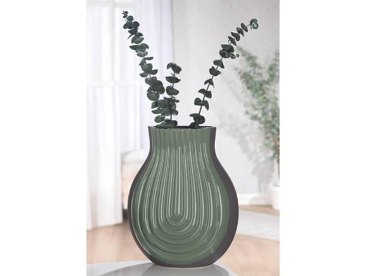 Vase Curve boudiné 25 x 31 x 14cm Vert