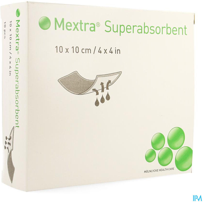 MOLNLYCKE HEALTHCARE - Mextra Superabsorbent 10 cm x 10 cm 10 Pièces