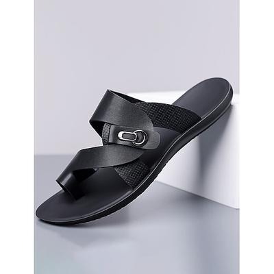 Weiße Herren-Sandalen aus Kunstleder, verstellbare Riemen, bequeme Passform, elegante Schuhe für Strandhochzeiten