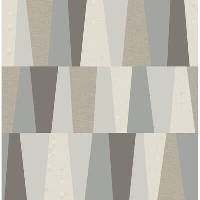 Seabrook Designs Macey Striped Geometric Unpasted Wallpaper