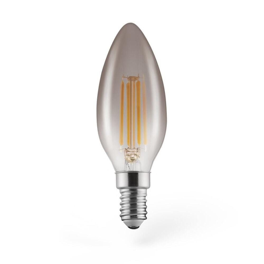 XAVAX LED-filamentlamp E14 vintage-stijl kaarsvorm dimbaar warm wit 4W 280lm