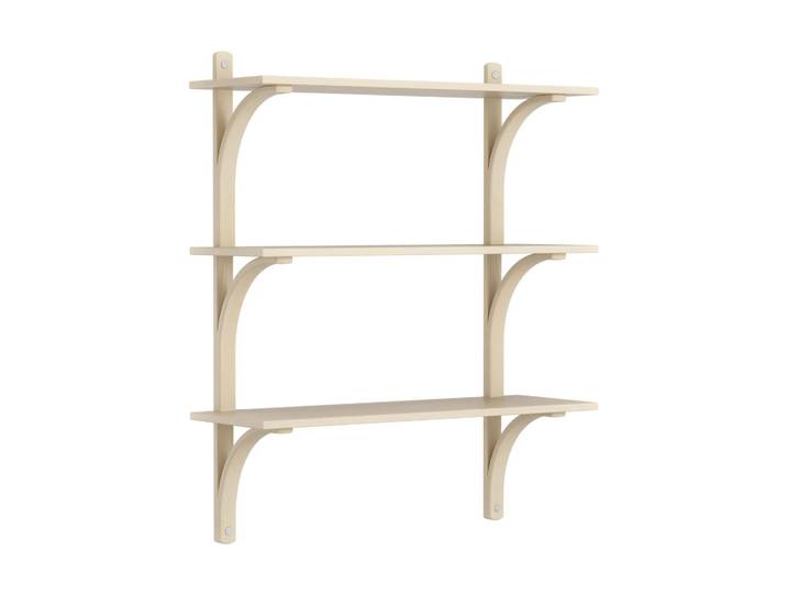 Swedese Levi Regal 3 Fachboden Naturlackierte Esche-Aluminium, 90 cm