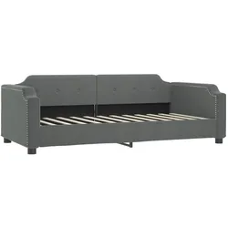 vidaXL Tagesbett Dunkelgrau 90x200 cm Stoff