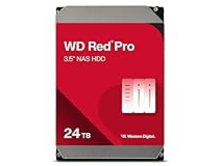 WD Red Pro 24 To NAS Disque Dur Interne 3,5 - 7200 RPM Class, SATA 6 Gb/s, CMR, Cache de 512 Mo