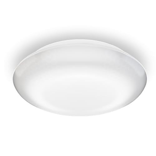 Steinel DL Vario Quattro LED plafondlamp zilver met bewegingssensor en schemersensor, 1000 lm, warm wit