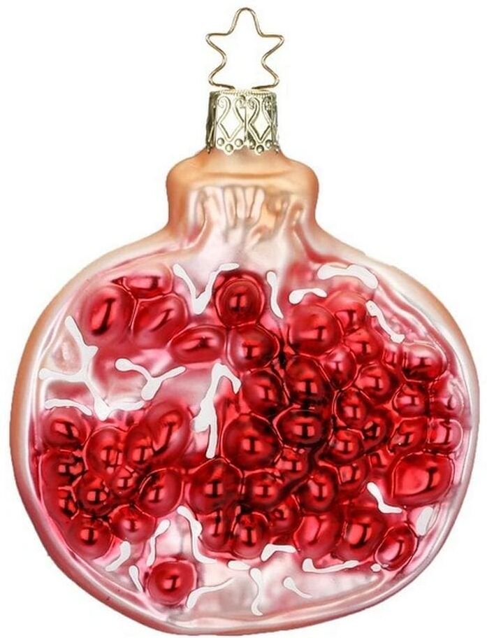 Weihnachtsbaumkugel INGE-GLAS "Granatapfel", rot, Weihnachtsbaumkugeln, Weihnachtsbaumkugel rot Einheitsgröße