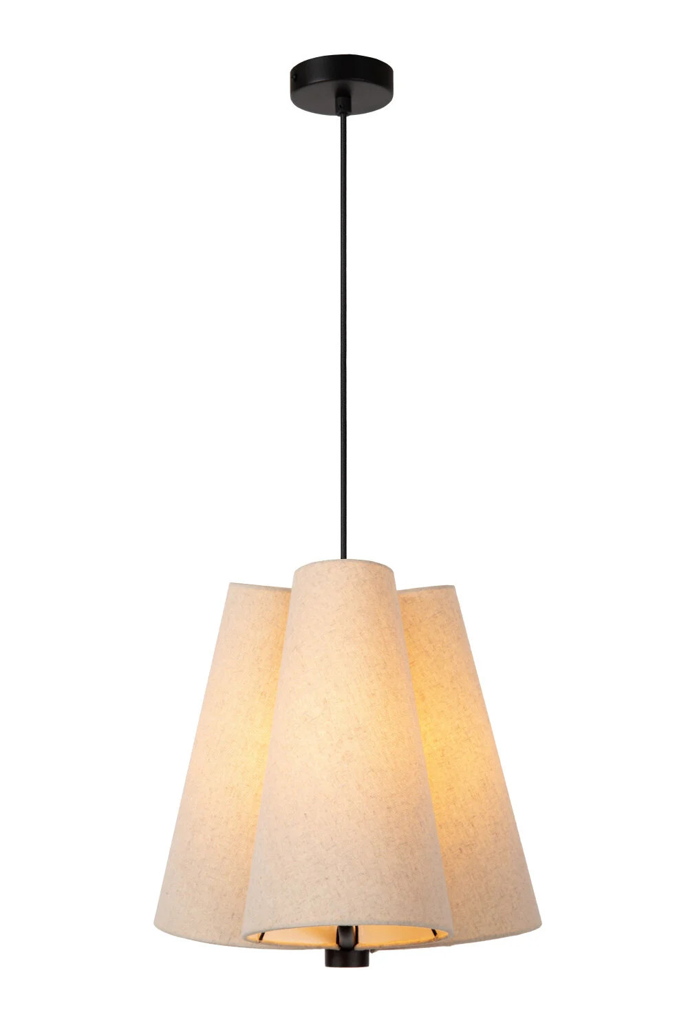 Lucide GREGORY Hanglamp - Beige - Ø 34,3 cm - 3xE27