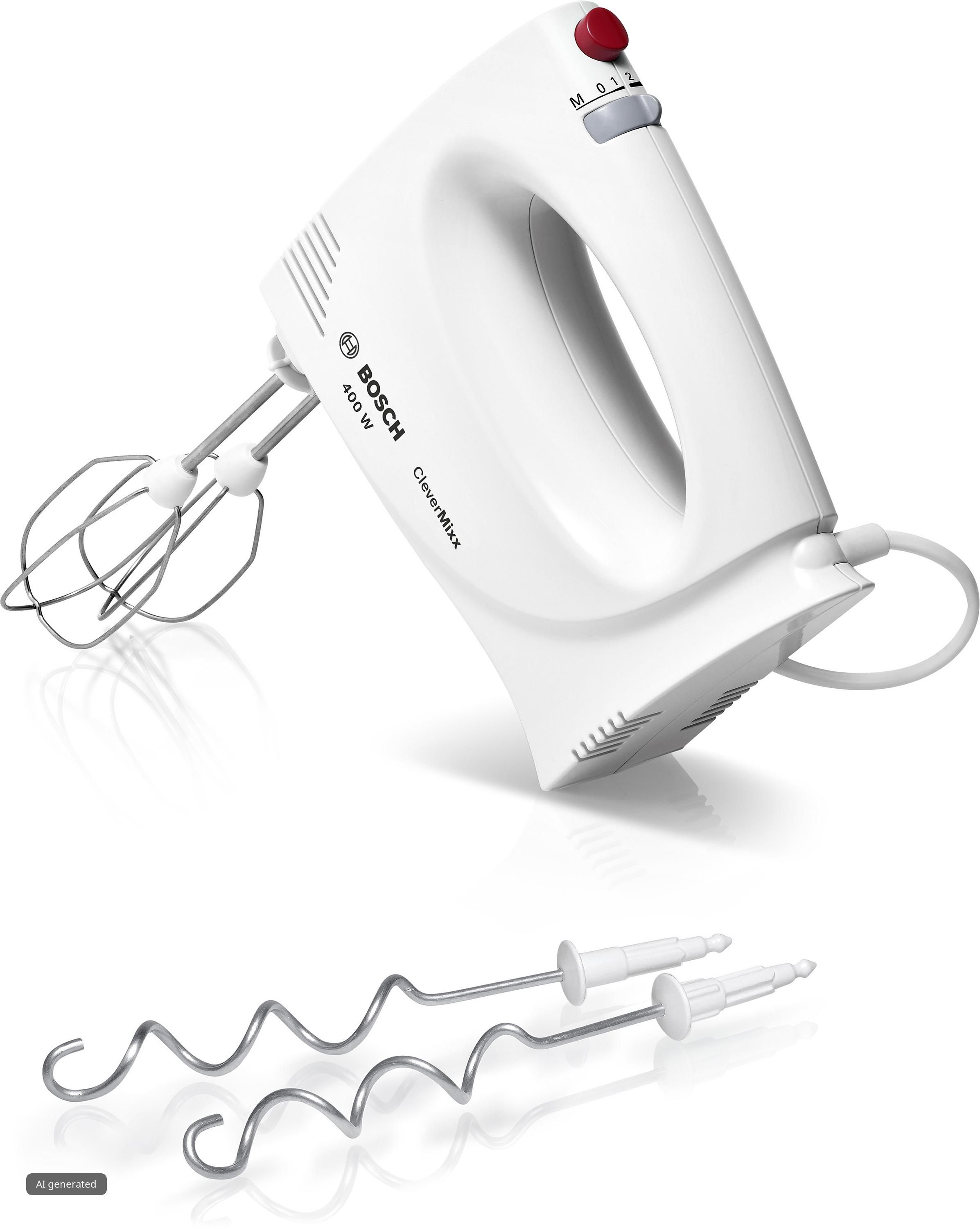 Bosch MFQ3040 Handmixer 2 Stufen 400 W (Weiß/Rot)