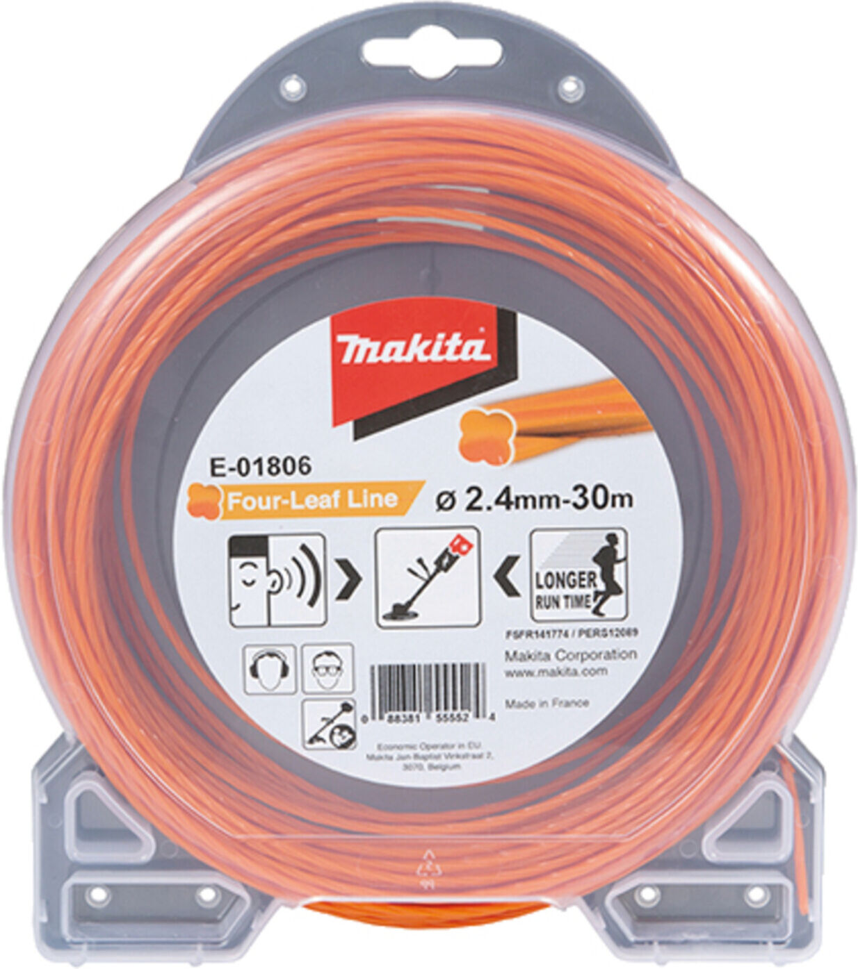 Makita Mähfaden Four Leaf 2,4 mm x 30 m E-01806)