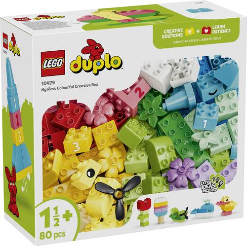 10479 LEGO DUPLO Classic Bunte Kreativbox Lern- und Bauspielzeug mit 80 bunten Bausteinen lässt Kleinkinder ab 18 Monaten kreativ und konzentri