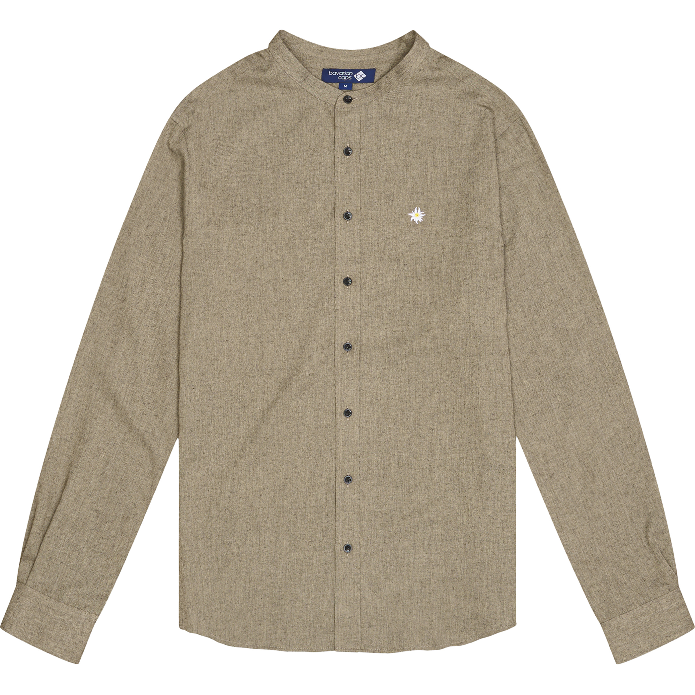 Bavarian Caps Edelweiß Flanell Herren Hemden beige Größe S Lifestyle Atmungsaktiv