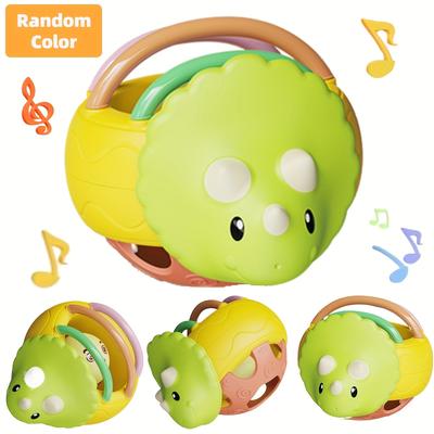 Tiny Tots Teens Trends ABS Material Dinosaur Ringing Toy For Infants And Youngsters, Vibrant Cartoon Design, Ideal Christmas Gift green