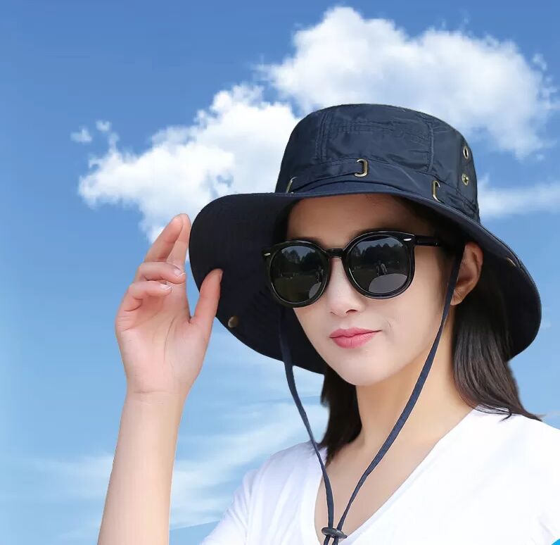 INF Chapeau de soleil pliable pour femme - Chapeau de pêcheur respirant et élégant