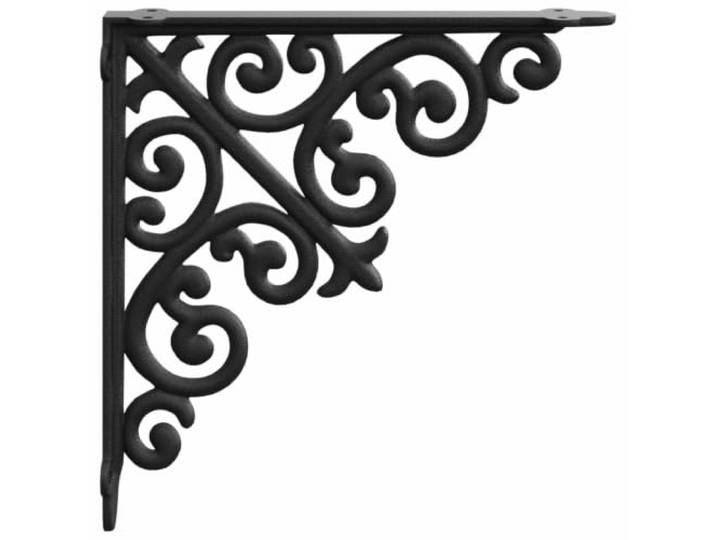 Winkel für Wandregal 12 Stk. Schwarz 24 x 24 x 3,5 cm Stahlhalterungen, Wandmontage, vorgebohrte Löcher, Regalstützen, Kleiderbügel, Haus und Garten, moderner Stil