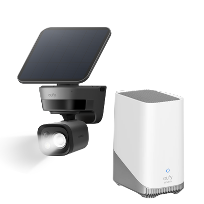 (Black) eufy TrackLight Cam S1 + eufy HomeBase™ S380 Black