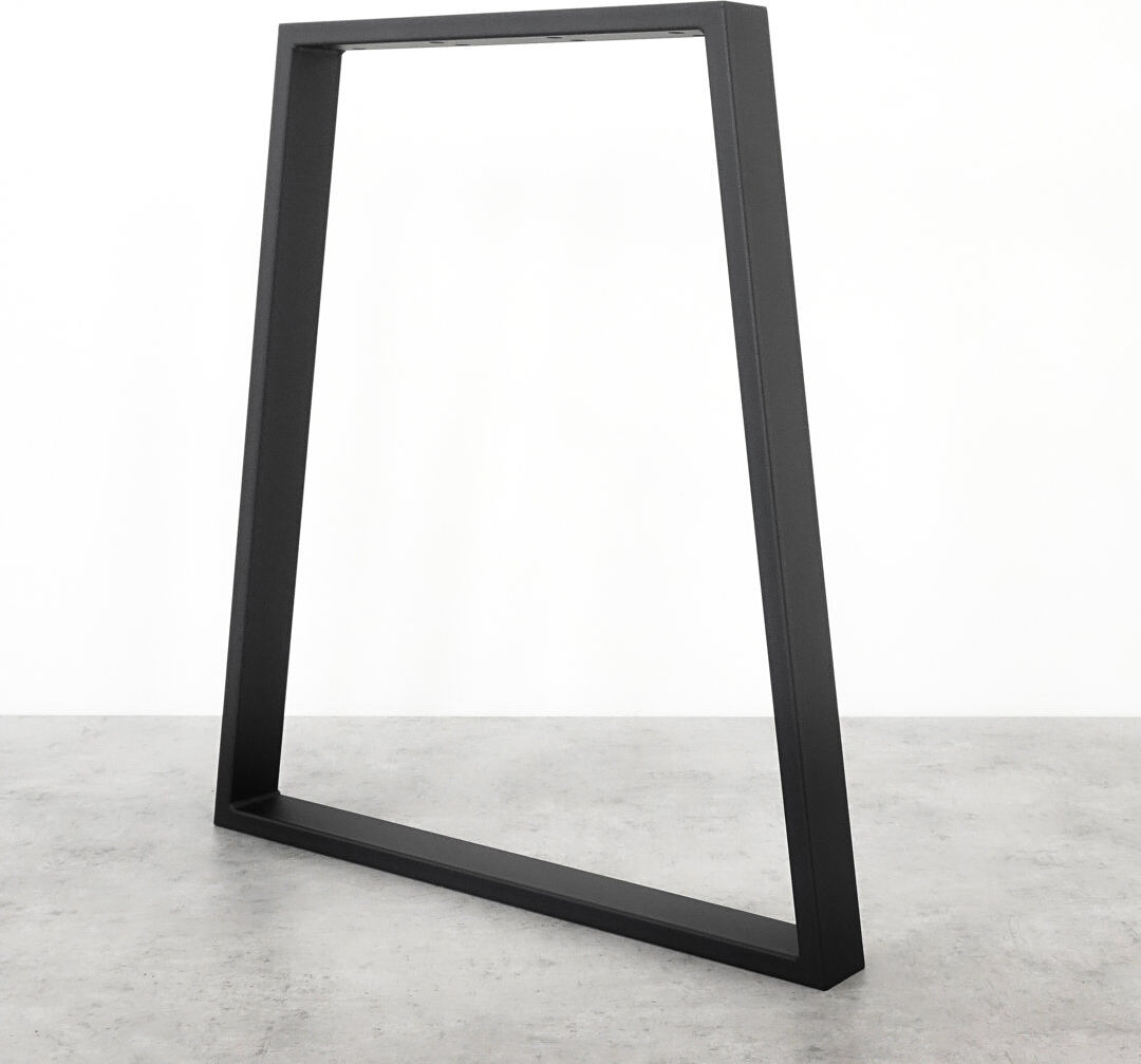 Symple Stuff Aiedan Steel Table Leg Black 71cm H X 65cm W X 6cm D
