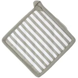 TOPFLAPPEN grau-weiß 20/20 cm, Baumwolle wattiert