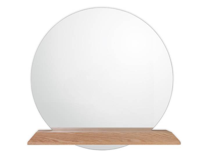 Spiegel Alina Braun Glas/Holz 60 cm 60 cm - Material: Glas/Eiche