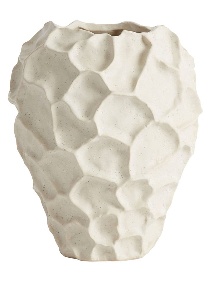 Muubs Vase "Soil" in Creme - (H)21,5 x Ø 18 cm - onesize