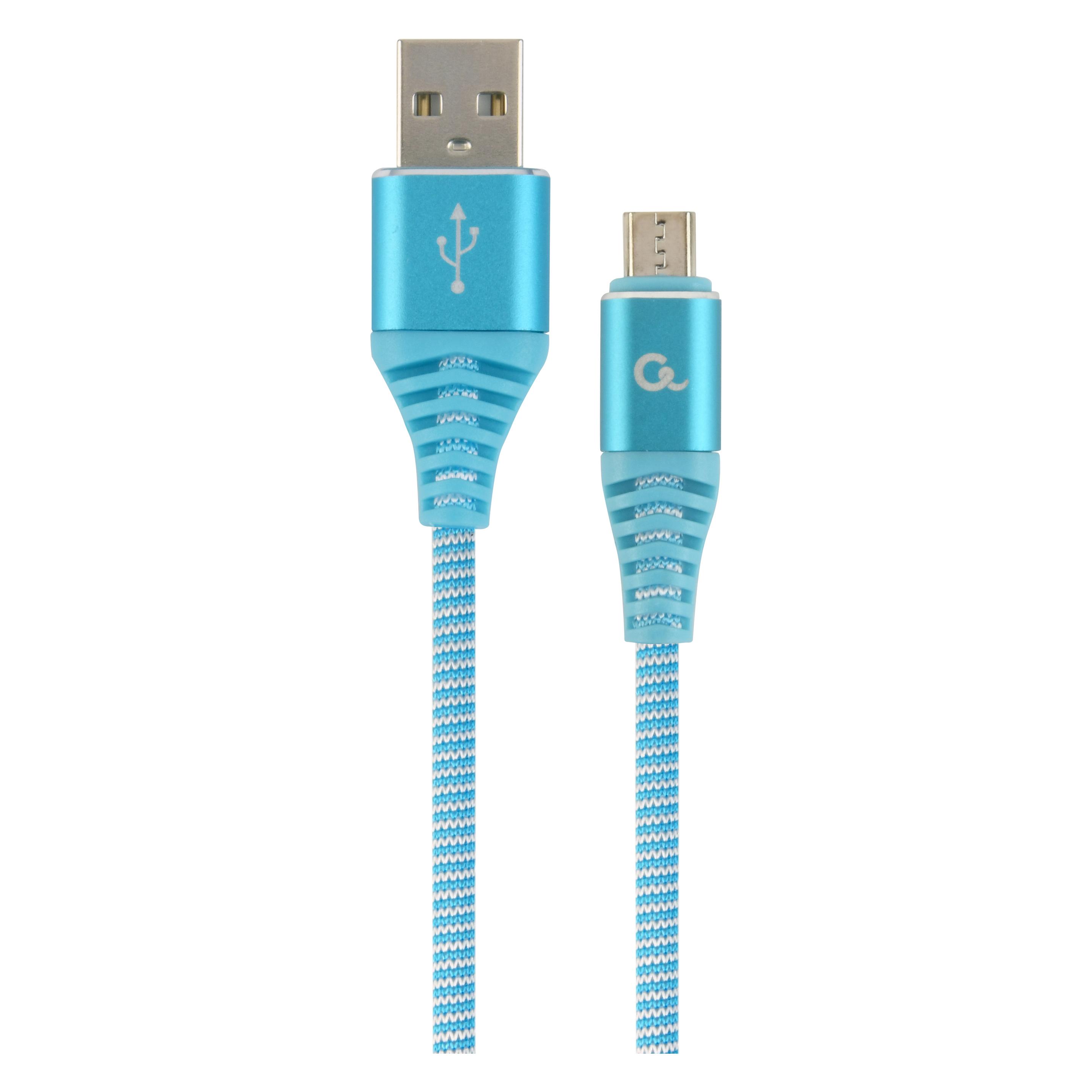 Gembird CC-USB2B-AMMBM-1M-VW USB Kabel USB 2.0 Micro-USB B USB A Türkis (1 m, USB 2.0) (CC-USB2B-AMmBM-1M-VW)