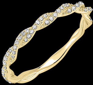 Edenly Ring Frische - Diamantener Olymp - Gelbgold, 18 Karat, mit Diamanten