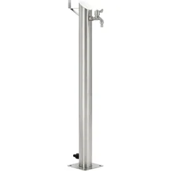 vidaXL Garten-Wassersäule Edelstahl Rund 95 cm