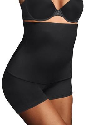Plus Size Women's Hi-Waist Boyshort by Maidenform in Black (Size XL)