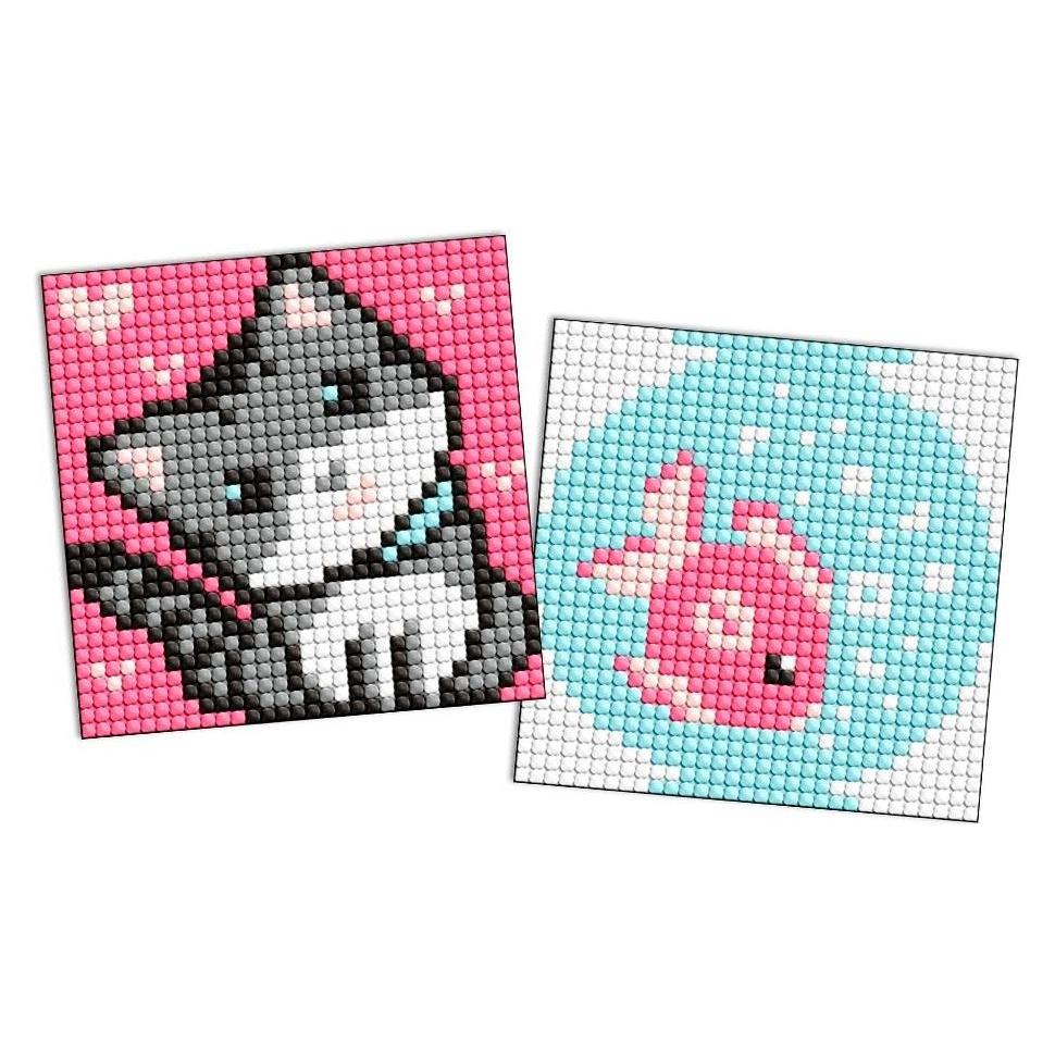 Ideyka Diamond Painting Magnet - Fisch und Kätzchen (AMG1050)