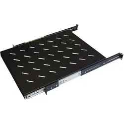Wp Sliding shelf 1U, 600 mm depth, black, Serverschrank Zubehör, Schwarz